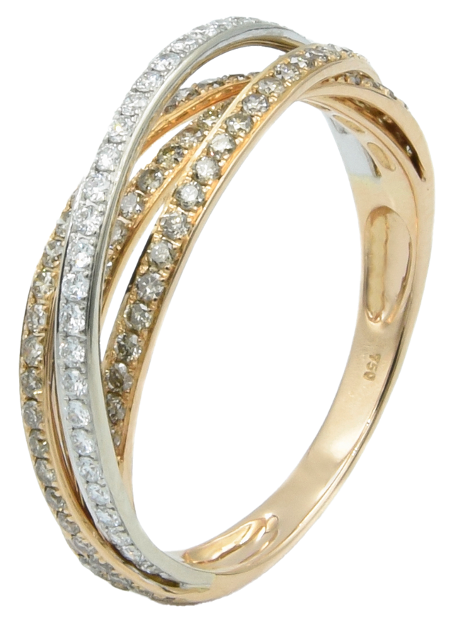 Tricolor Gold Ring with Diamond | Taras Jewellers Tricolor Gold Ring with Diamond | Taras Jewellers